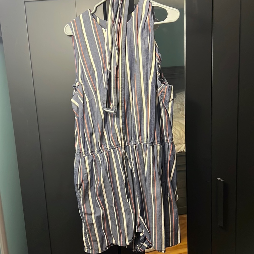 Blue and orange romper